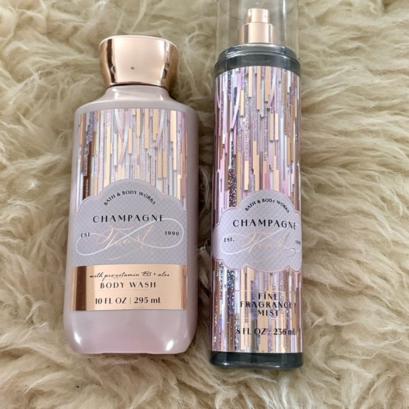 Bath & Body Works Other - NWT Set/2 Bath & Body Works Champagne Body Wash and Fragrance Mist